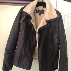 Women’s waxed shearling Barbor coat